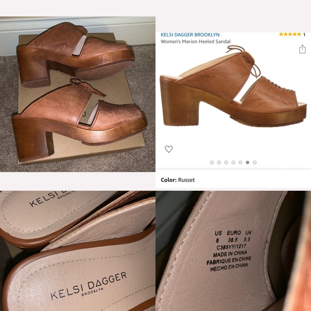 Kelsie Dagger Brooklyn Marion Veg Leather Shoes 8